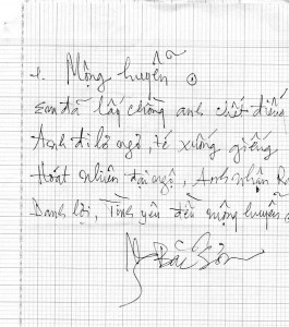 thủ bút Nguyễn Bắc Sơn