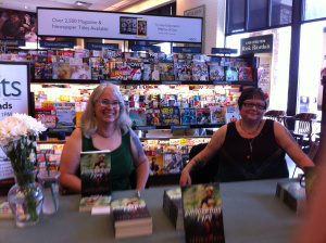 Loren Rhoads and Martha Allard at the Barnes & Noble in Genesee Valley Mall. Photo by Kathleen Rhoads.