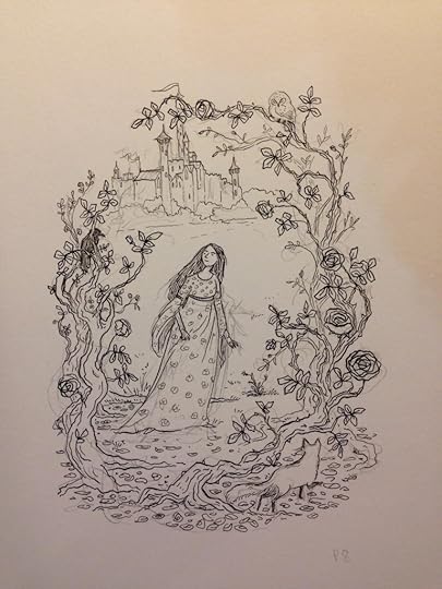 Emer in the garden, Kathleen Jennings