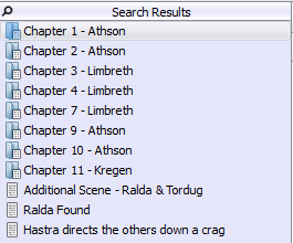Scriv Collection Search Results Bar