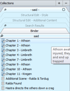 Scriv Collection Save Search Tab