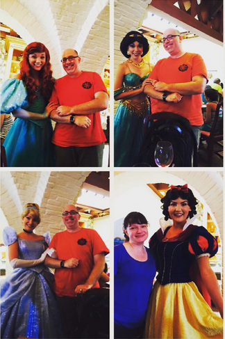 I love Snow White. I made the husband pose with all of the others.