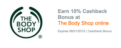 20% back at The Body Shop is the highest payout I've ever seen at this store
