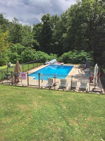 How the black locust looked at the edge of the pool