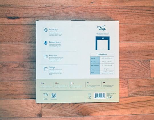 The back of the box for the Smart Weigh Digital Scale.