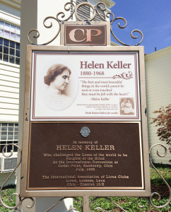 Commemorating Helen Keller's appearance at Cedar Point in 1925.