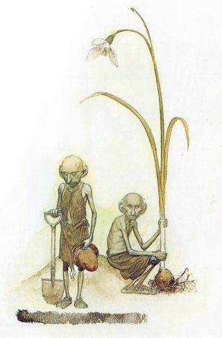 Fairy gardeners by Alan Lee