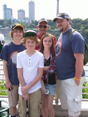 My Sons, My Daughter, My Father And Me At Niagara Falls