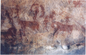 rock art India Bhimbetka_rock_paintng1