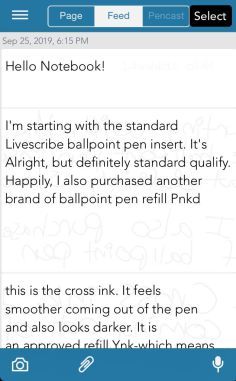 livescribe text