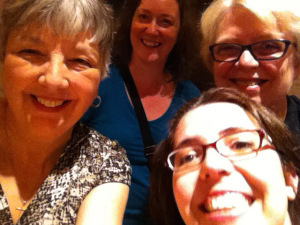 Writing buddies Julie, Viki and Gabi