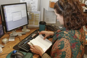 Melanie Pollutta completes bibliographic control of incoming books and assigns the LC classification number.
