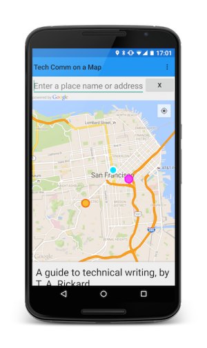 Tech Comm on a Map for Android