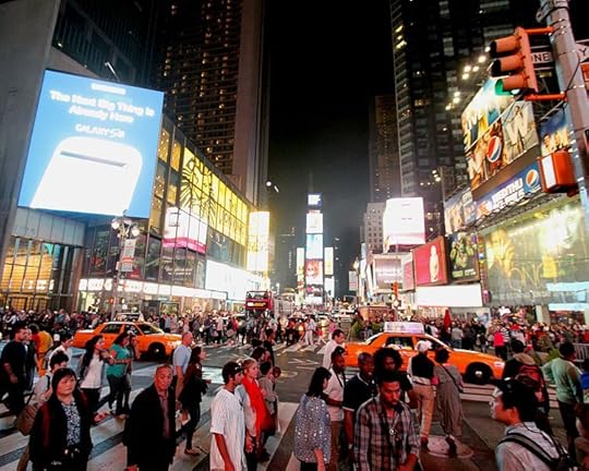 File:Crowded TIMES SQUARE at night time.jpg