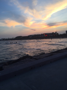 sunset on the beach