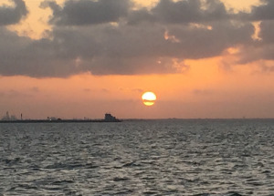 sunset on the water