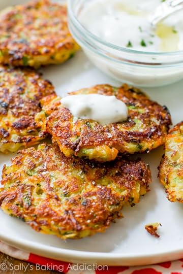 Golden brown, crispy, and light zucchini fritters. Hold onto this recipe!