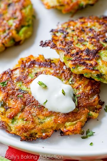 Golden brown, crispy, and light zucchini fritters. Hold onto this recipe!
