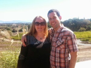 This is my Before Photo. I don't think it's possible to be unhappy at Fog Crest Vineyard - even if you take your shirt off and frown a lot.