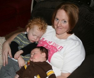 This is my Before Photo, with two very good reasons for me to work toward a healthier me...