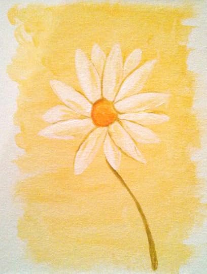 Daisy - A simple but very effective floral work painted at Michael's Store as part of my Art Demo for the workshops I am running.