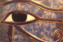 The Eye of Horus with its deep, black pupil