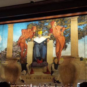 A Maxfield Parish mural at the King Cole Bar