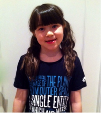 Photo: Kaitlyn celebrates her eighth by fundraising for the planet
