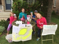 Photo: Youngsters Megan, Sydney and Kira raise Blue Dot awareness (and dollars)