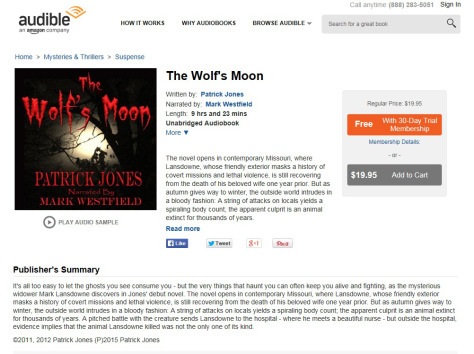 The Wolf's Moon by Patrick Jones live on Audible