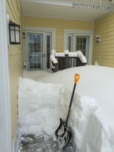 Snow on front walk