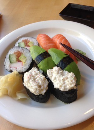 Sushi. I min förort. Gud så gott.