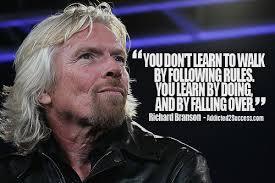 Richard Branson getting ready