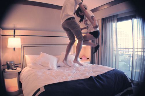 jumping on the bed