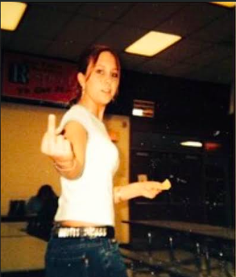 Me at 17. My mom HATED all these flipping the finger photos.