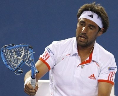 unhappy tennis player