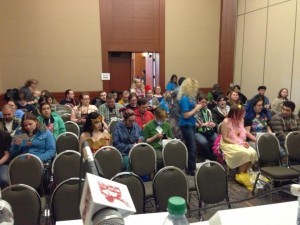 My veiw during the panel.