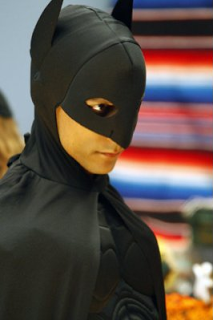 Abed from Community, dressed as Batman.