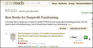 Goodreads list of the best fundraising books