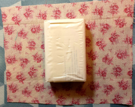 Wire Basket with Fabric Covered Soap