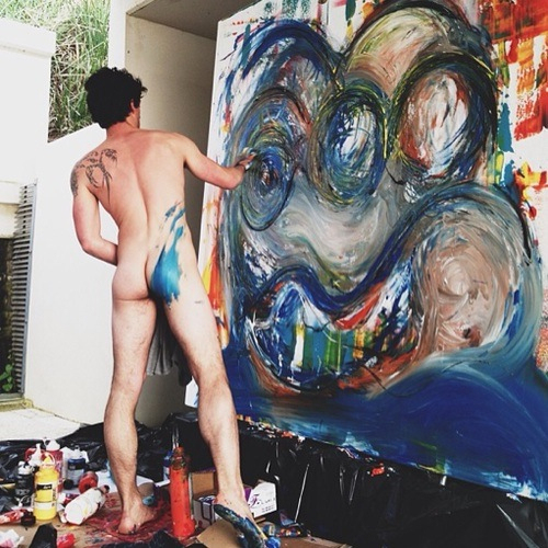 painter painting nice ass