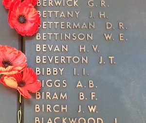 Australian War Memorial dedication board