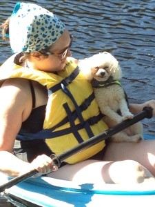 And now she tries to steer.