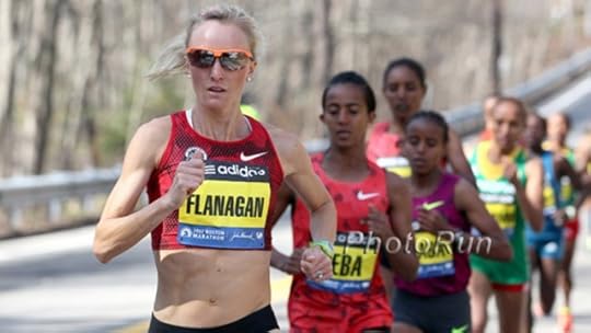 Shalane Flanagan set the pace at last year's Boston Marathon all by herself. Photo: PhotoRun.net