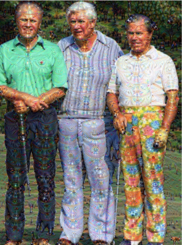 Deep Dreamed Golfers
