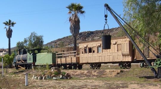 Mining museum at Nababeep, Namaqualand, with train that took copper ore to Port Nolloth on the coast. The line closed in 1952.