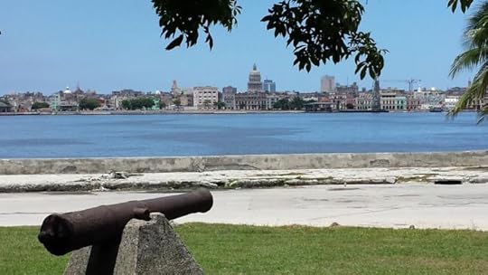 Looking across the Bay at Central Havana. This view is from the municipality of Regla in Cuba.