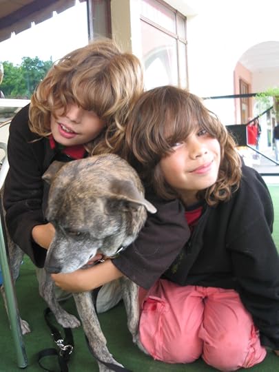 Immediately they fell in love with my dog Guapo.