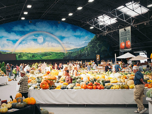 Exhibit hall at the Heirloom Expo