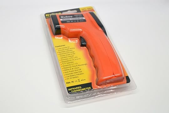 The front of the package for the Nubee Infrared Thermometer.